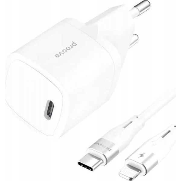 Ładowarka Sieciowa 230V 20W na USB-C USB Type-C + Kabel na Lightning PD3.0 / Silicone Power 20W