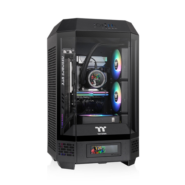 Thermaltake The Tower 250 Mini Torony Számítógépház + 2db 120mm Ventilátor - Fekete