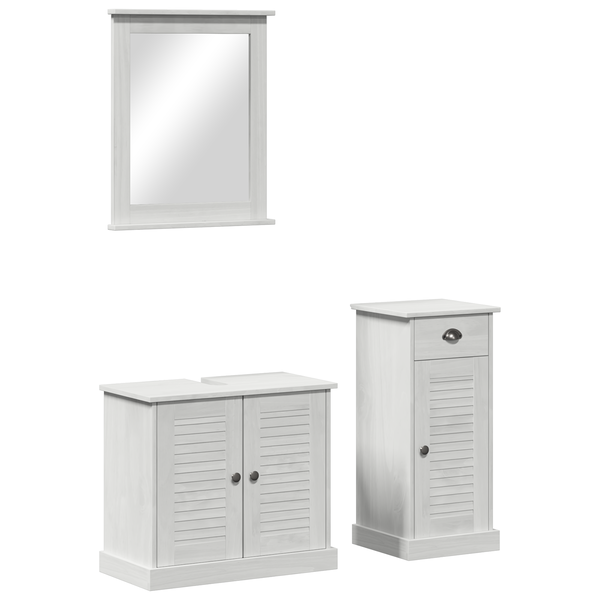Fürdőszoba bútor szett fiókkal polcokkal 3 pcs Barna 37 x 34 x 80 cm