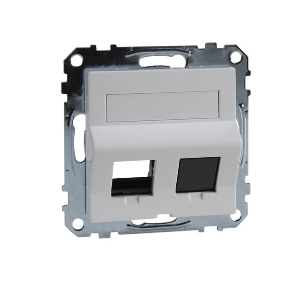 Schneider MTN4568-0325 MERTEN System-M Keystone betétekhez/feliratozható/aktív fehér antibakteriális RJ45 adapter (MTN4568-0325)