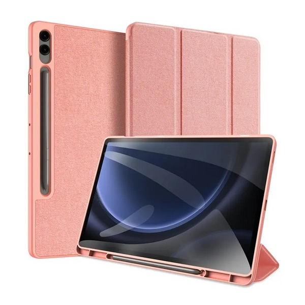 Dux Ducis Domo Samsung Galaxy Tab S9 FE Plus LTE Trifold Tok - Rózsaszín