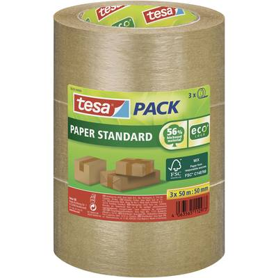 Tesa STANDARD ecoLogo® (58292) Csomagolószalag Barna (H x Sz) 50 m x 50 mm 3 db (58292)