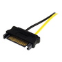 StarTech.com 6in SATA Power to 8 Pin PCI Express Video Card Power Cable Adapter - SATA to 8 pin PCIe power - power cable - 15 cm