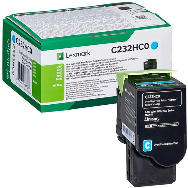 Lexmark C232HC0 tonerpatron 1 stk Original Blå