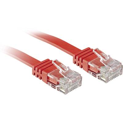 RJ45 Hálózat Csatlakozókábel CAT 6 U/UTP 30.00 cm Piros Védővel LINDY (47510)