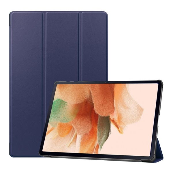 gigapack Tok álló, bőr hatású (FLIP, oldalra nyíló, TRIFOLD, asztali tartó) SÖTÉTKÉK Samsung Galaxy Tab S7 Plus WIFI 5G (SM-T976) / Galaxy Tab S8 Plus LTE (SM-X806) / Galaxy Tab S8 Plus WIFI (SM-X800) 