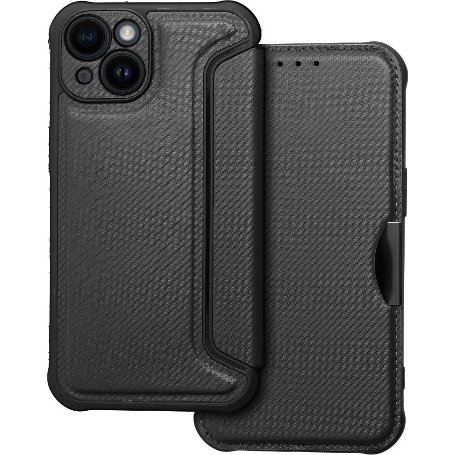 Apple iPhone 14 Műanyag Flip Tok - Fekete (5903396166129)