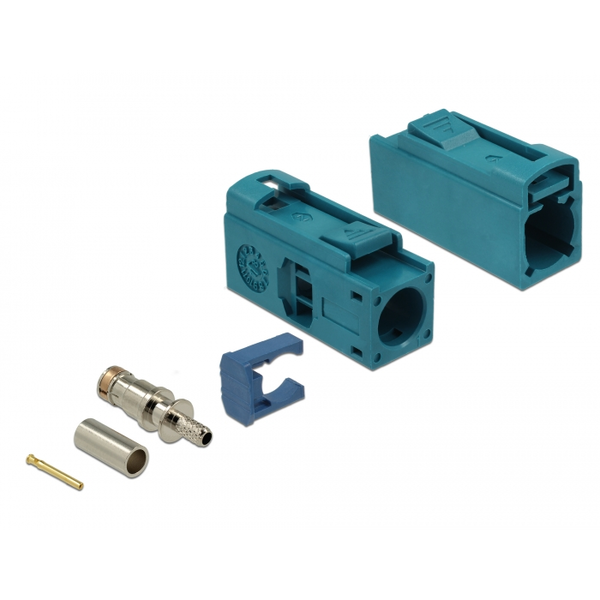 Delock FAKRA Z 25 mm (hosszú) anya a krimpeléshez (89695)