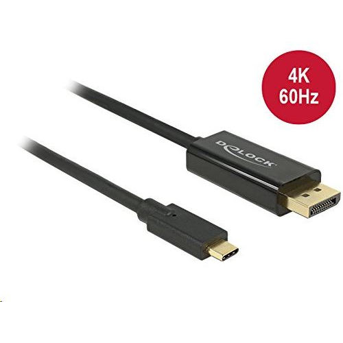Кабел USB C - Displayport (DP Alt Mode) 4K 60 Hz M-M 1m, Delock 85255