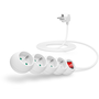 CONNECT IT hosszabbító kábel 230V, 4 aljzat + főkapcsoló, 3m, fehér