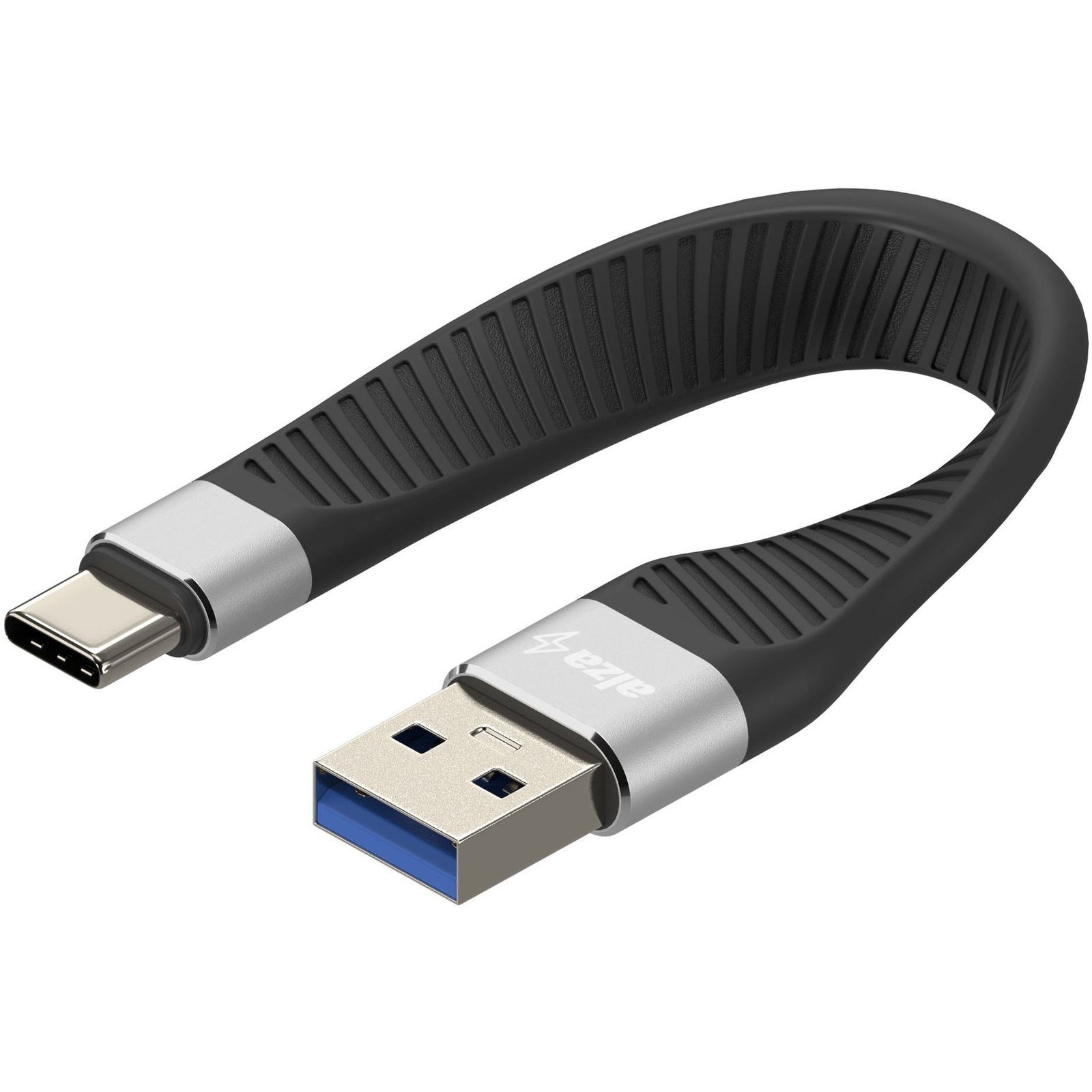 AlzaPower FlexCore USB-A to USB-C 3.2 Gen 1 60W 5Gbps, fekete (APW-ADUATC01B)