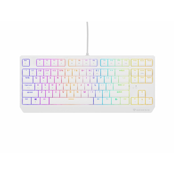 Genesis Thor 230 TKL (Outemu Red Switch) RGB Vezetékes Gaming Mechanikus Billentyűzet (Fehér) - Angol (US)