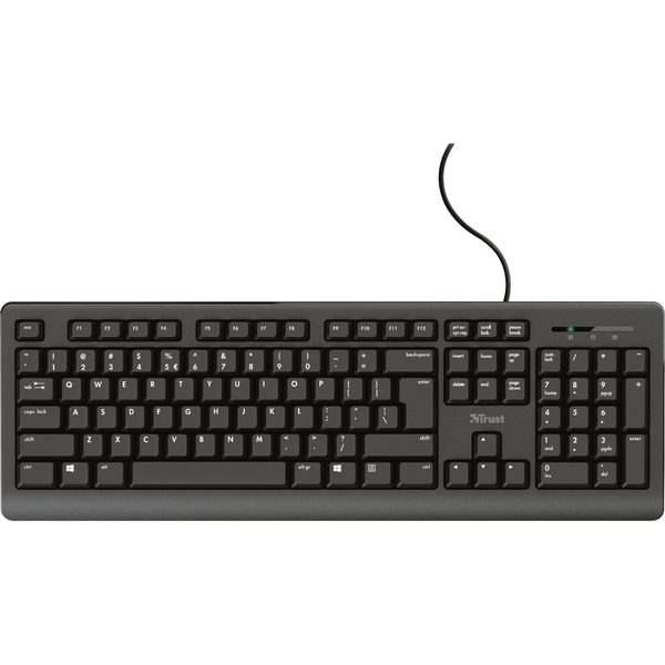 Trust TK-150 tastatur Kontor USB QWERTZ Tysk Sort