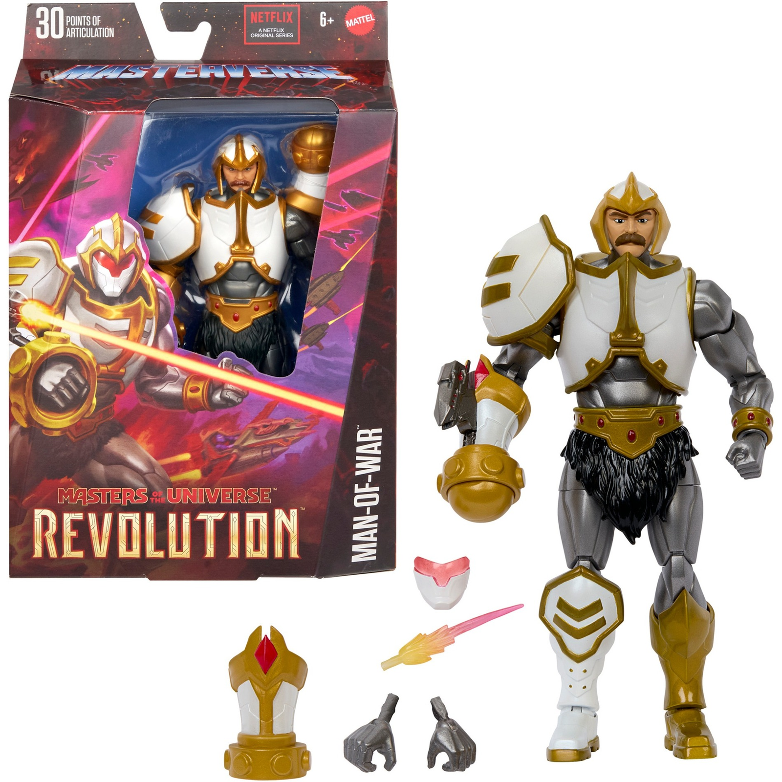 Mattel Masters of the Universe Masterverse Revolution Man-Of-War Duncan játékfigura (HYC57)