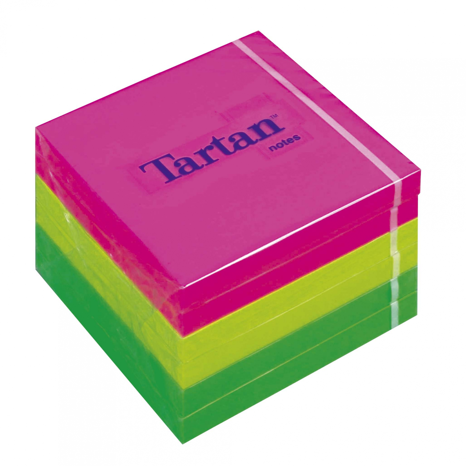 Tartan 76x76mm öntapadó jegyzettömb (600 db) - Vegyes színek (FT510090333)