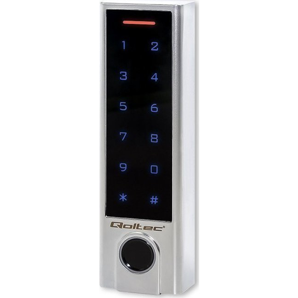 Qoltec 52449 Cerradura De Código Proteus Con Lector De Huellas Dactilares | Rfid | Código | Tarjeta | Llavero | Timbre | Ip68 |