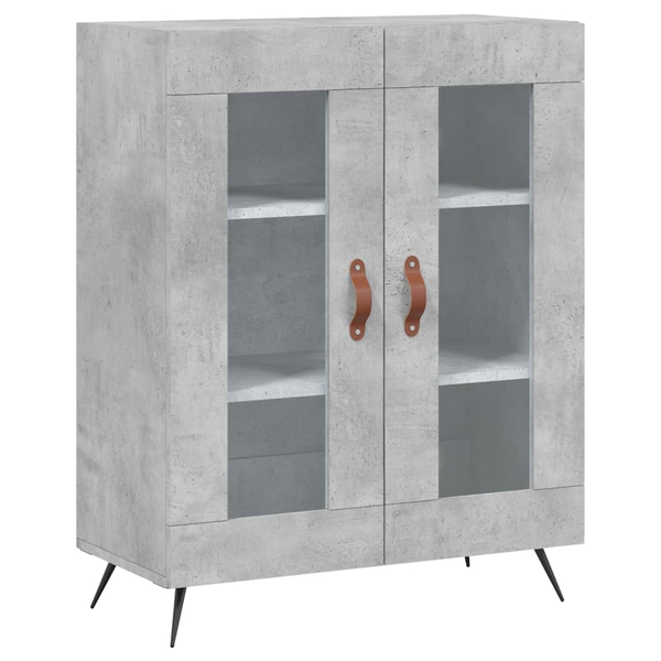 betonszürke szerelt fa tálalószekrény 69,5 x 34 x 90 cm