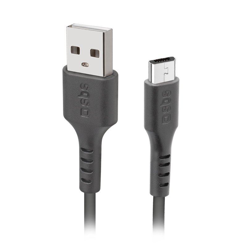 SBS LTHL200 USB-A apa - Micro USB apa 2.0 Adat és töltőkábel - Fekete (1m) (LTHL200)