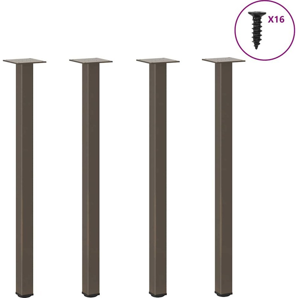 Picioare măsuță de cafea 4 buc Oțel natural 72-74 cm Oțel