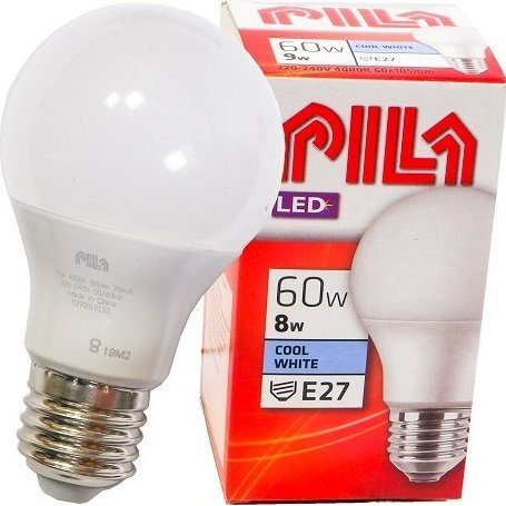 LED žárovka Pila E27 8W 4000K