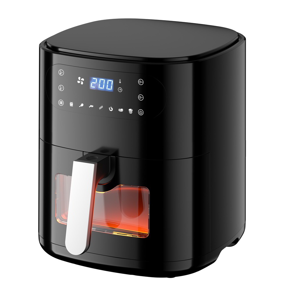 TOO AF-650-B AirFryer Forrólevegős sütő 6L 1500 Watt - Fekete (AF-650-B)