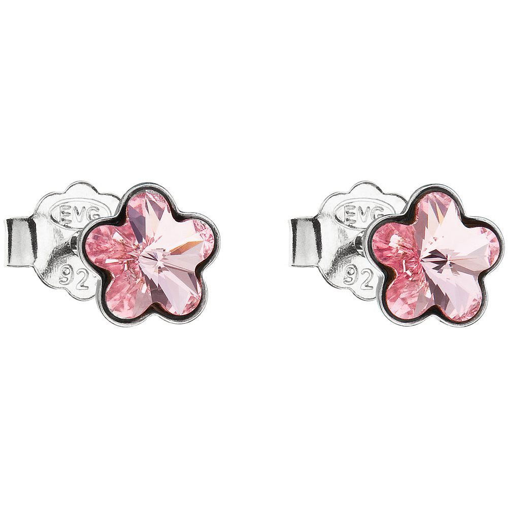 EVOLUTION GROUP 31080.3 Swarovski® kristályokkal díszített virágos fülbevaló (925/1000, 0,7 g) (8590962314380)