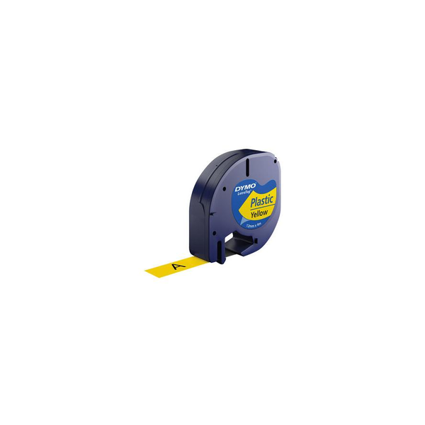 Dymo 59423 LetraTag Műanyag Szalag, 12mm x 4m, Sárga