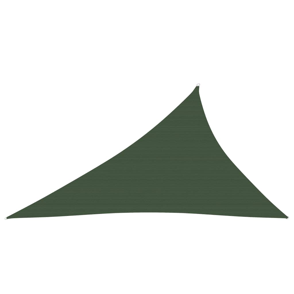 sötétzöld HDPE napvitorla 160 g/m² 4 x 5 x 6,8 m (311486)