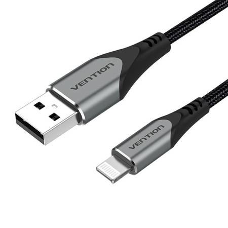 Vention LABHF cavo Lightning 1 m Alluminio, Grigio