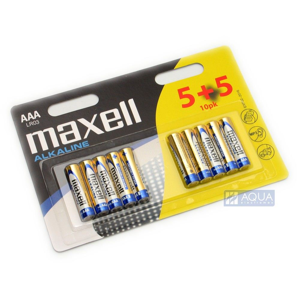 Maxell Alkáli AAA ceruza elem (10db / csomag) (LR03) (LR03/MN2400)