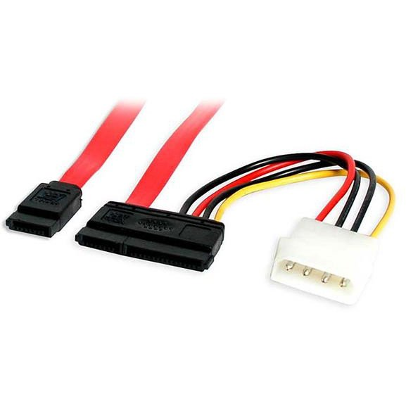 StarTech.com SATA18POW SATA-kabel 0,457 m SATA 7-pin + Molex (4-pin) Rood