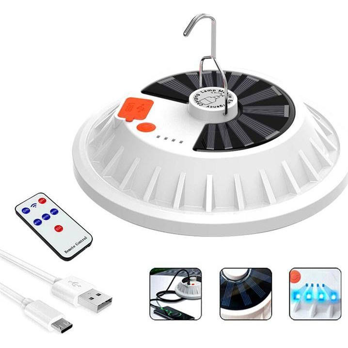 Aptel ZD13A LAMPA CAMPINGOWA WYJAZDOWA SOLAR LED IP65 30W biała