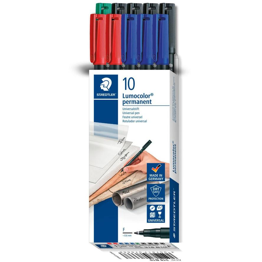 Staedtler Lumocolor F 0.6mm Alkoholos filctoll készlet - vegyes színek (318 B10)