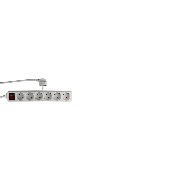 REV 512360555 250V Elosztó 6 aljzatos 1.4m - Fehér (512360555)