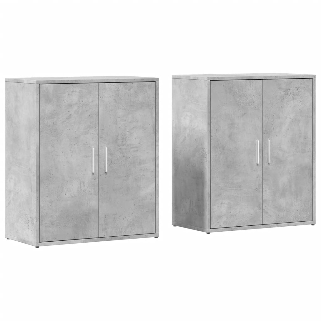 2 db betonszürke szerelt fa tálalószekrény 60 x 31 x 70 cm (3276542)