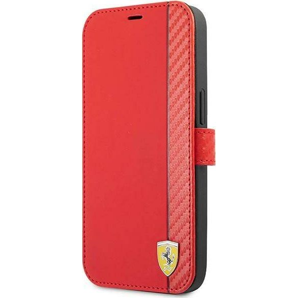 Ferrari On Track Apple iPhone 13 mini karbon flip tok, piros (3666339026516)