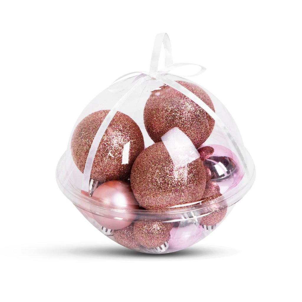 Family karácsonyfa gömbdísz szett 3-6cm, 16db / szett (58786) (58786)