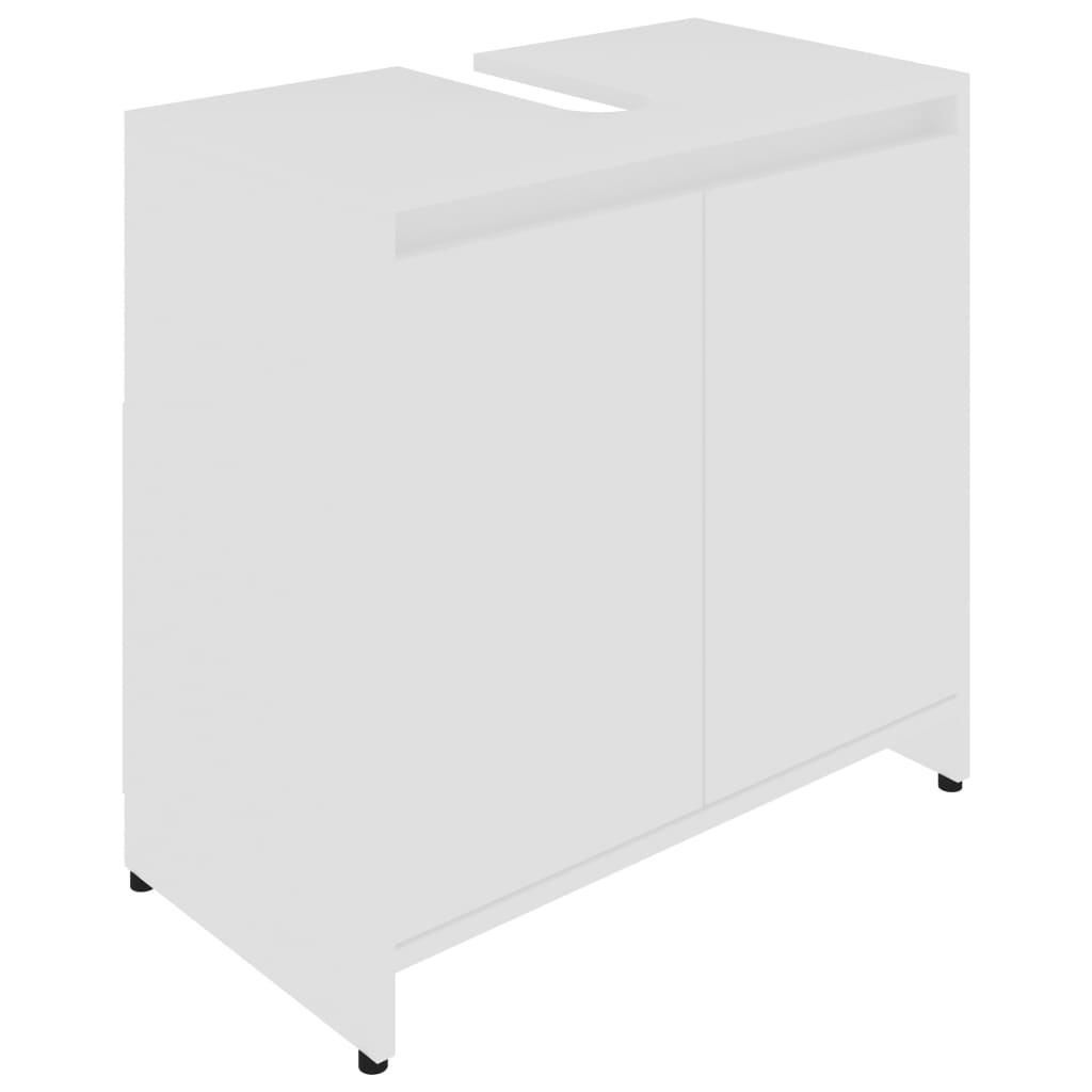 fehér forgácslap fürdőszobaszekrény 60 x 33 x 61 cm (802642)