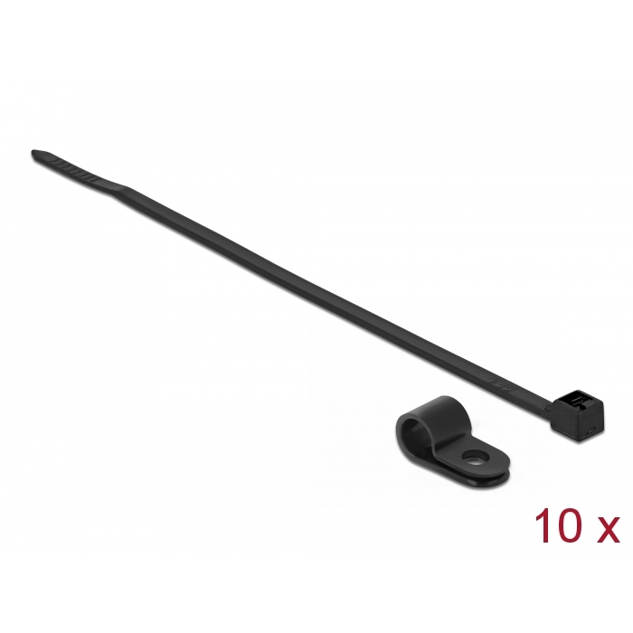 Delock Fekete színű, összekapcsoló pánt készlet 4,8 mm H 150 x Sz 2,5 mm kábelekkel (18862) (18862)