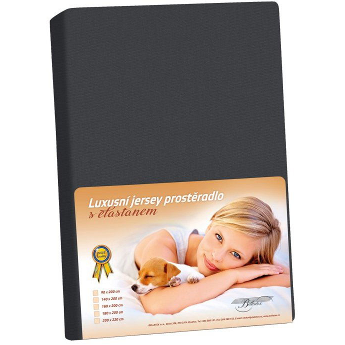 BELLATEX KL5 dzsörzé elasztánnal, 200 cm × 220 cm, 348 fekete (13309)