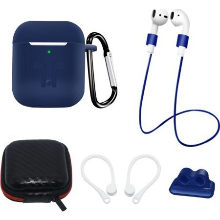 Szilikon Tok Készlet AirPods 2-Hez / AirPods 1 + Tok / Fülkampó / Nyakszíj / Óraszíj Tartó / Kara (9145576276891)