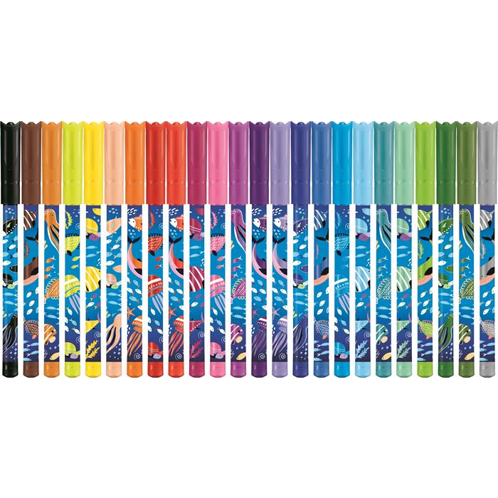 Detské fixky Maped Color'Peps Ocean Life Decorated 24 farieb Maped (845703)