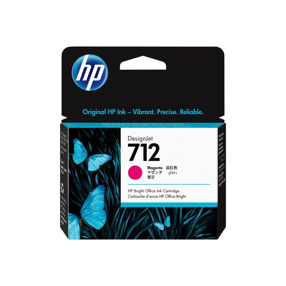 HP 712 - magenta - original - DesignJet - ink cartridge (3ED68A)