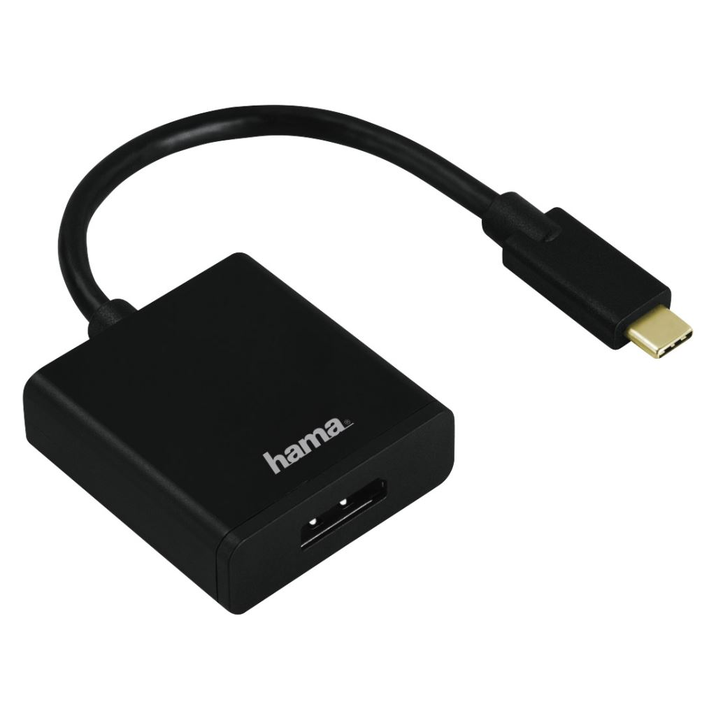 Hama USB Type-C - DisplayPort adapter fekete (135725) (hama135725)