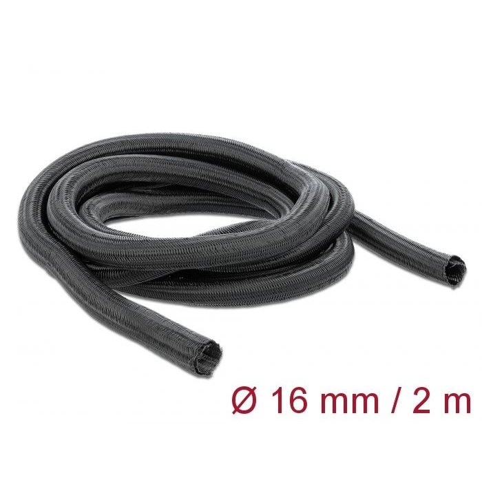 Delock fonott kábelharisnya önzáródó 2mx16mm fekete (18854) (delock18854)