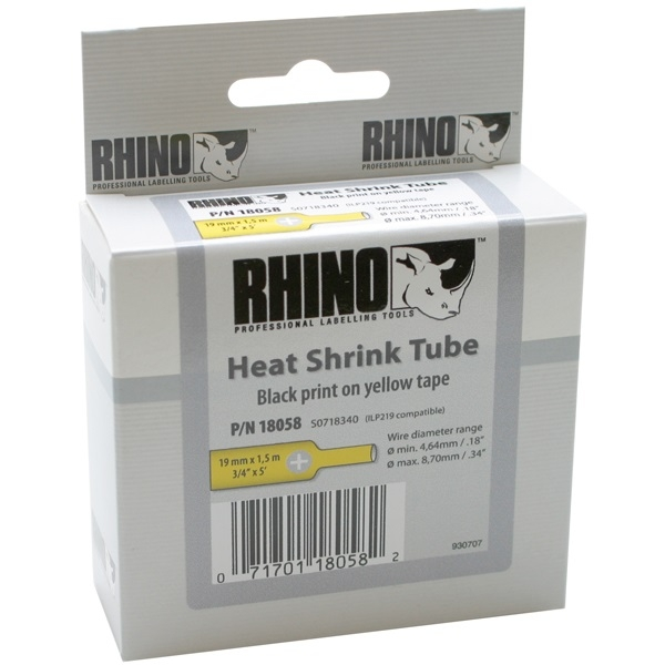 DYMO zsugorcső 19mm 4,64-8,70 sárga (18058)