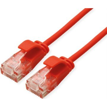  Roline ROLINE GREEN UTP patchkabel Cat.6A (Class EA), LSOH, extra dun, czerwony, 0,15 m