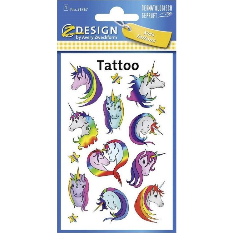 Avery 56767 unikornisok 1ív tetoválás (469324)