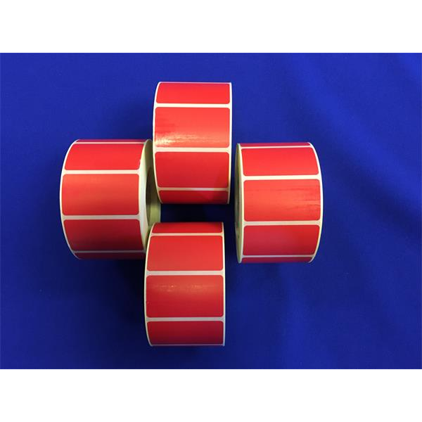 Etikett, thermo, 25x45 mm, 1000 etikett/tekercs, piros (ISCT2545P) (ISCT2545P)
