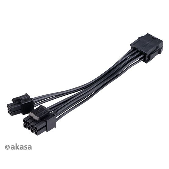 Akasa 8-Pin -> 8+4 pin tápkábel 15 cm (AK-CBPW22-15)